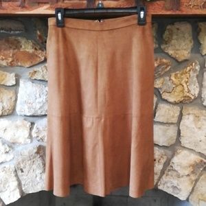 Vince Camuto faux suede midi skirt